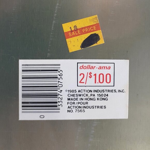 Vintage Action Industries Tin Tray Metal Plate Winter Scene 1985 Hong Kong - Picture 3 of 9